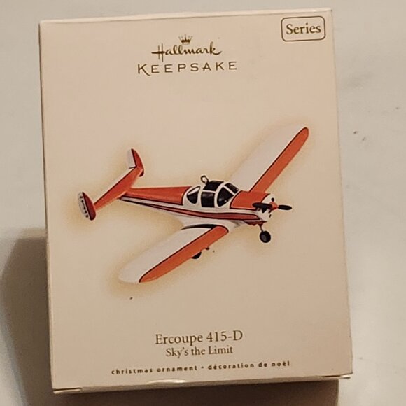 Hallmark Keepsake ornament of an Ercoupe 415-D airplane "Sky's The Limit" Series - Picture 1 of 7